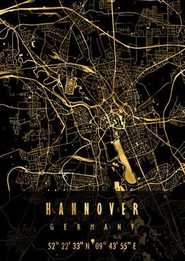 HANNOVER MAP GERMANY