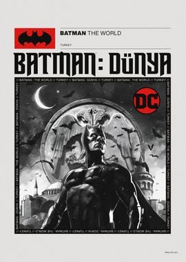 Batman The World BW Turkey