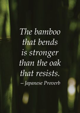 Bamboo Inspiring Quote