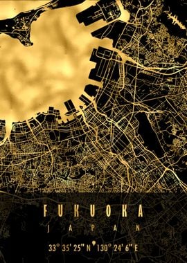 FUKUOKA MAP JAPAN