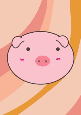 Cute Pig Illustration 