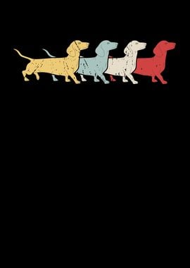 Dachshund Retro Vintage