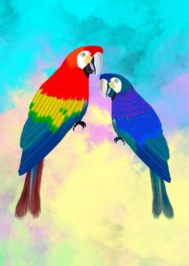 Parrot Bird painted