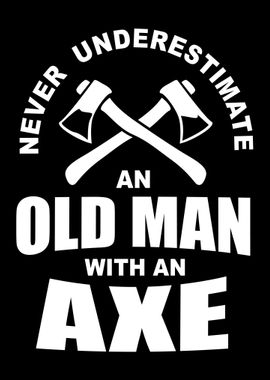 Axe Throwing Old Man