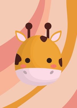 Cute Giraffe Illustration 