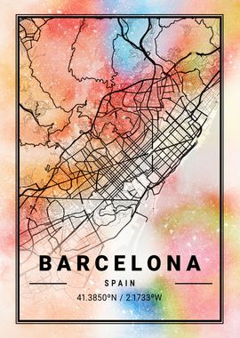 Barcelona Map Spain