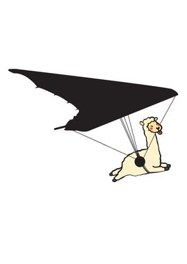 Hang gliding llama