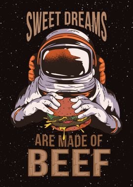 Astronaut hamburger beef