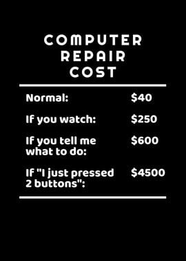 PC Repair Cost Tec Support