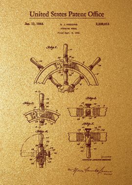 5 Ship Steering Wheel Pat