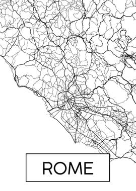 Rome Minimal City Map