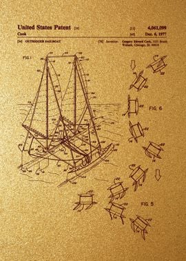 8 Outrigger Sailboat Pate