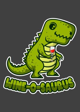 Wine Dino Trex Funny Wine