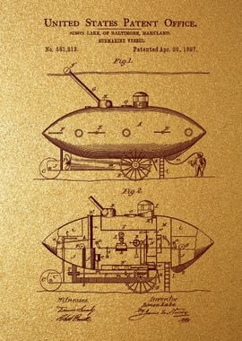 10 Submarine Patent Print