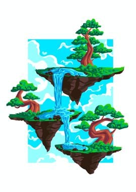 Bonsai floating island