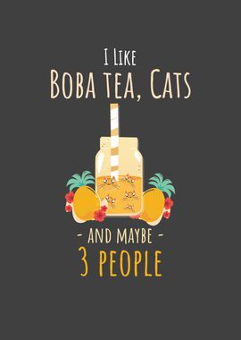 Bubble Tea Kawaii Saying