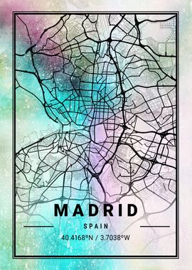 Madrid City Map Spain