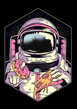 Astronaut Pizza Donut