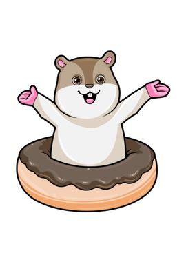 Hamster Chocolate Donut