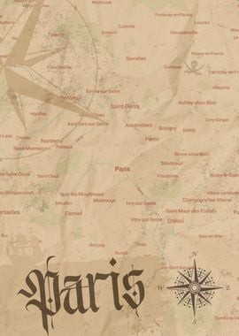 Paris City Pirate Map