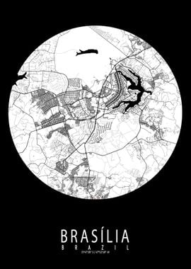 Brasilia City Map Moon