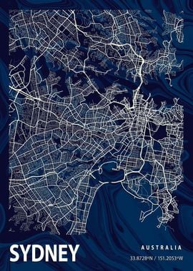 Sydney City Map Australia