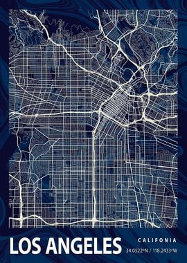 Los Angeles City Map USA