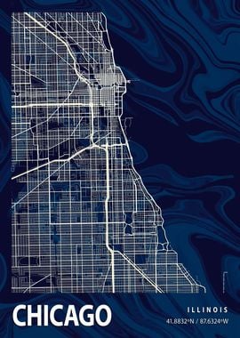 Chicago City Map USA