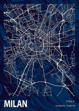 Milan City Map Italy 