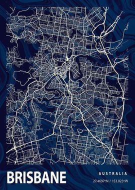 Brisbane Map Australia 