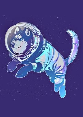 Astronaut husky minimalist