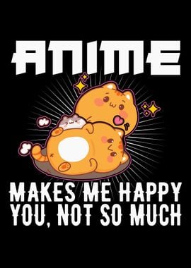 Happy Japanese Anime Cat