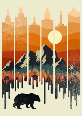 A Wild Bear Sunset City