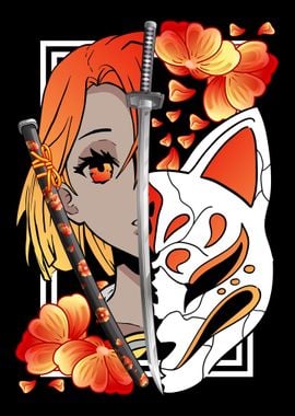 Japan Anime Samurai Girl