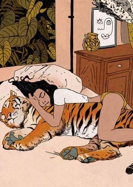 Girl and the tiger