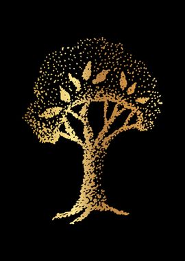 Gold Vintage Tree 19