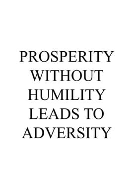 Prosperity and Adversity