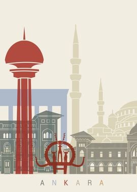 Ankara skyline poster