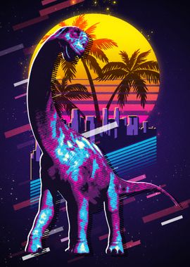 Dinosaur animal retro