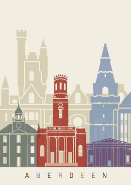 Aberdeen skyline poster