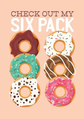 Motivational sixpack donut