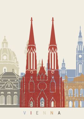 Vienna skyline poster