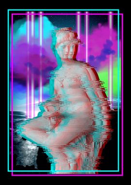 Vaporwave Aesthetic Glitch