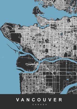 VANCOUVER City Map Canada