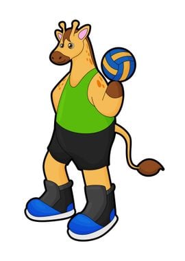 Giraffe Volleyball player