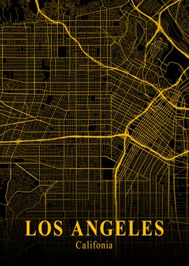 Los Angeles City Map USA