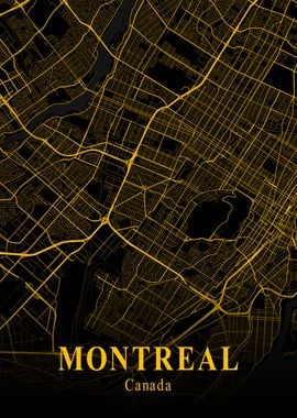 Montreal City Map Canada