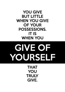 Give Of Yourself