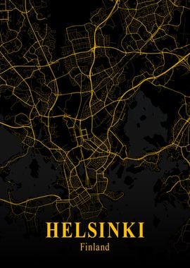 Helsinki City Map Finland