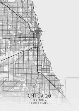 Chicago City Map USA